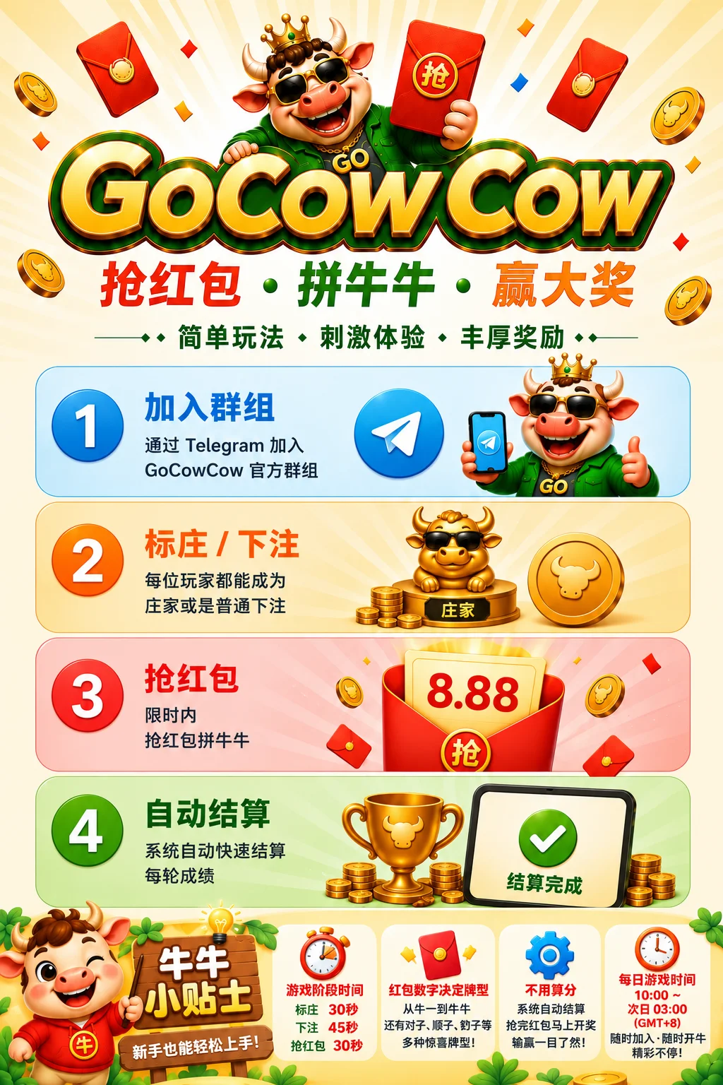 GoCowCow 游戏玩法